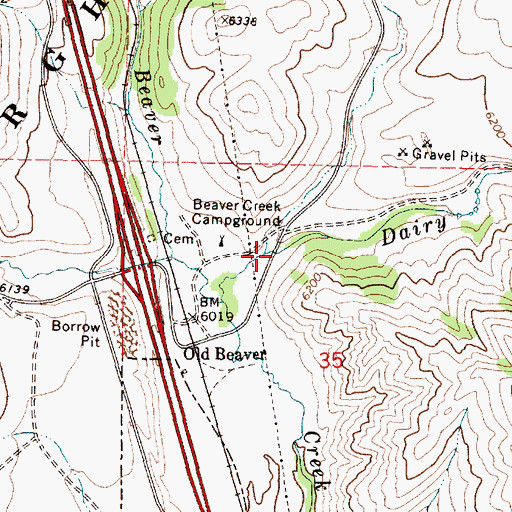 Topographic Map of Clay Creek, ID