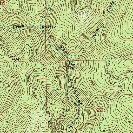 Topographic Map of Clay Creek, ID