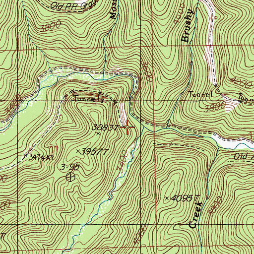 Topographic Map of Clear Creek, ID