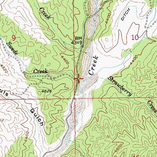 Topographic Map of Clear Creek, ID