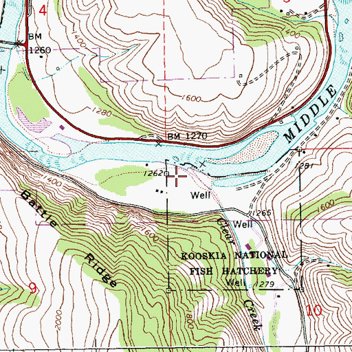 Topographic Map of Clear Creek, ID
