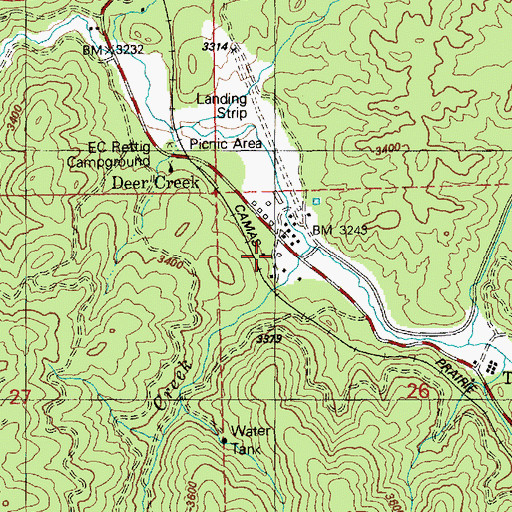 Topographic Map of Clearwater Timber Protective Assoc Headqtrs, ID