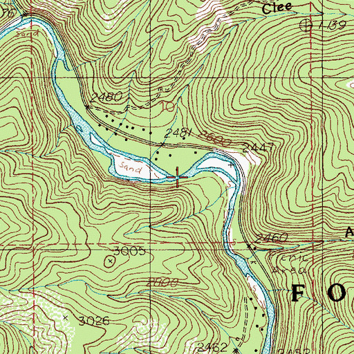 Topographic Map of Clee Creek, ID