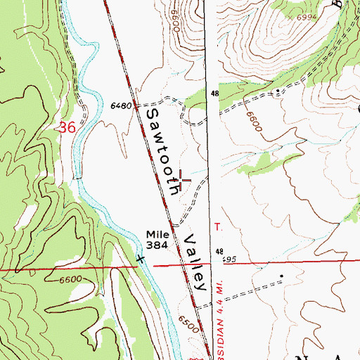 Topographic Map of Cleveland Creek, ID