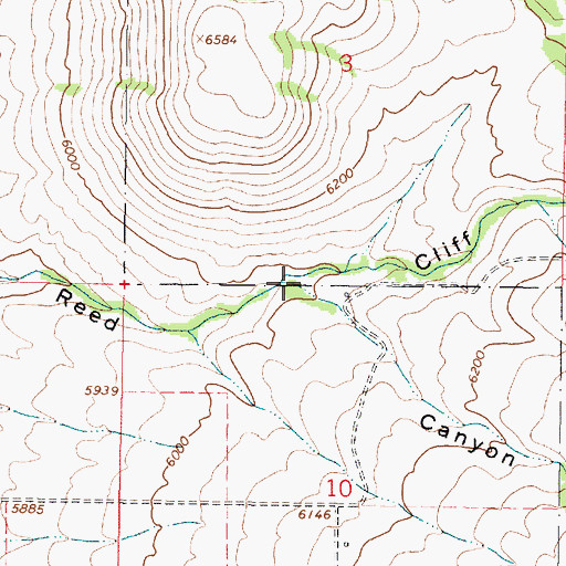 Topographic Map of Cliff Canyon, ID