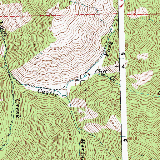 Topographic Map of Cliff Creek, ID