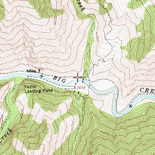 Topographic Map of Cliff Creek, ID