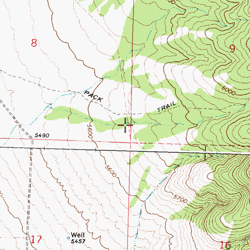 Topographic Map of Cliff Hollow, ID