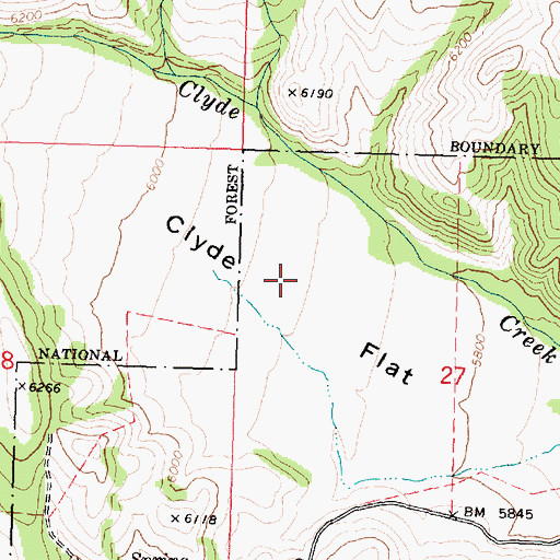 Topographic Map of Clyde Flat, ID