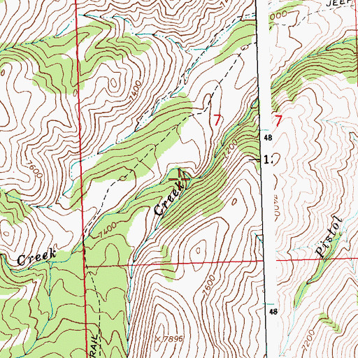 Topographic Map of Coal Camp Fork, ID