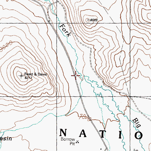 Topographic Map of Coal Creek, ID