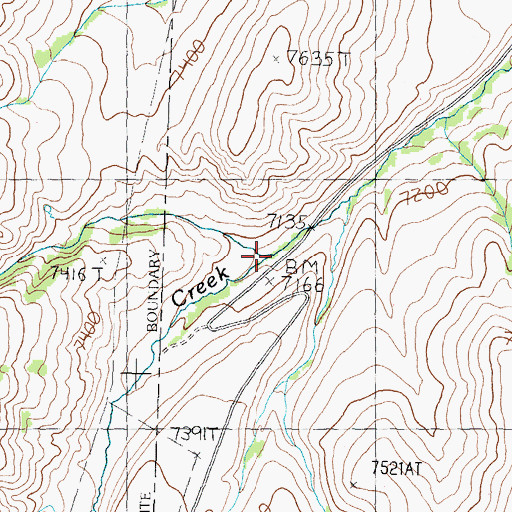 Topographic Map of Coal Creek, ID