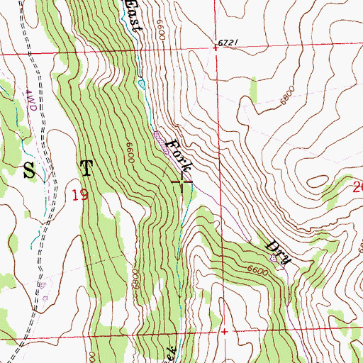 Topographic Map of Coal Pit Creek, ID
