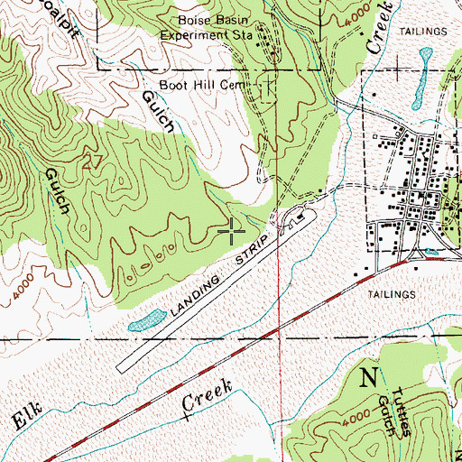 Topographic Map of Coalpit Gulch, ID