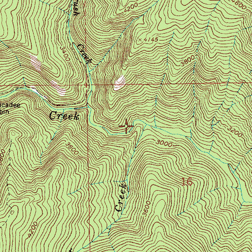 Topographic Map of Cobbler Creek, ID