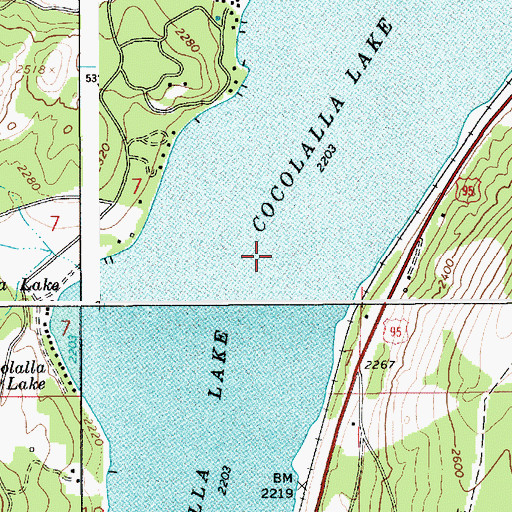 Topographic Map of Cocolalla Lake, ID