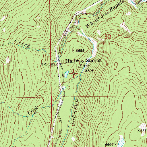 Topographic Map of Coffee Creek, ID