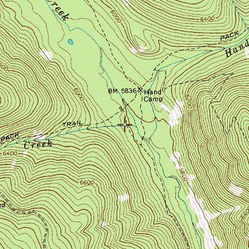 Topographic Map of Coin Creek, ID
