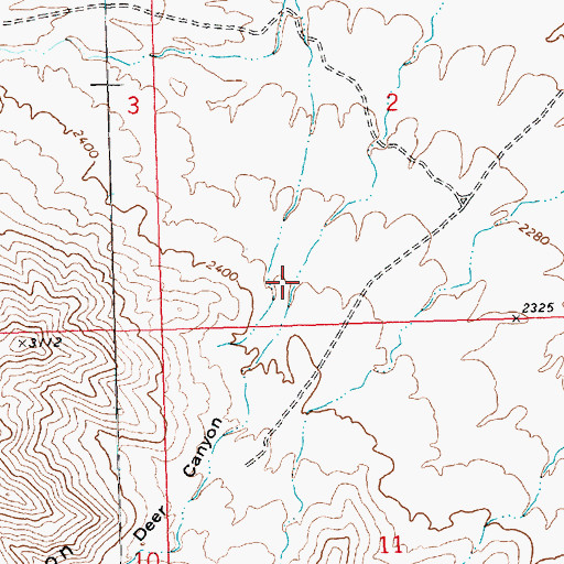 Topographic Map of Deer Canyon, AZ
