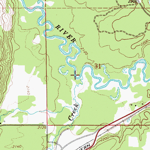Topographic Map of Colburn Creek, ID