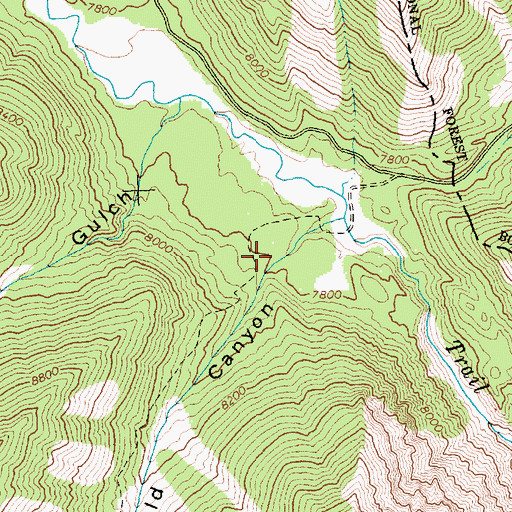 Topographic Map of Cold Canyon, ID