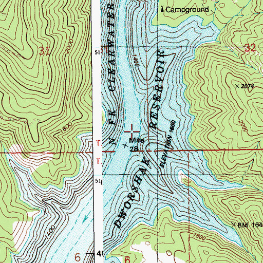 Topographic Map of Cold Creek, ID