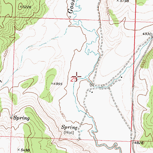 Topographic Map of Cold Creek, ID