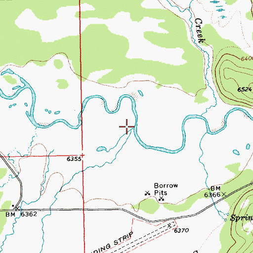 Topographic Map of Cold Creek, ID