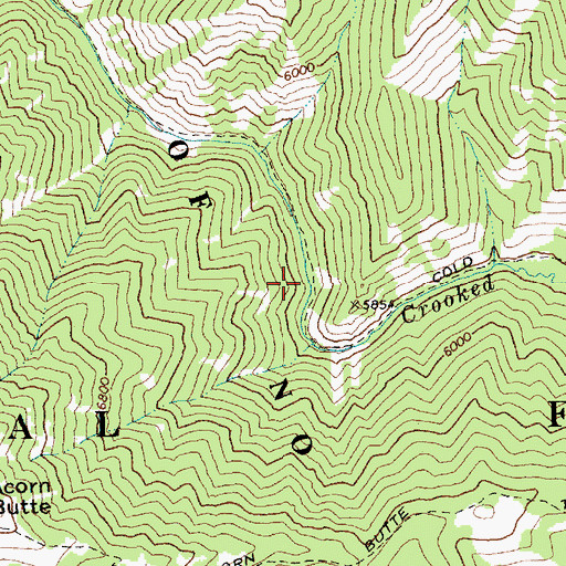 Topographic Map of Cold Meadow Trail, ID