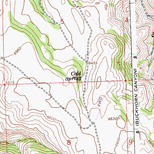 Topographic Map of Cold Spring, ID