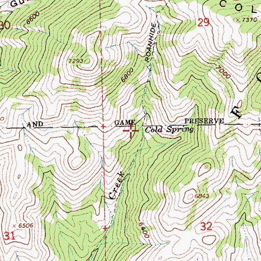 Topographic Map of Cold Spring, ID