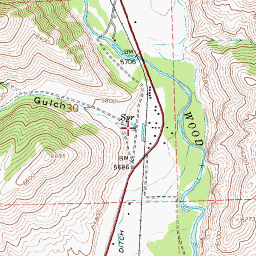 Topographic Map of Cold Spring Gulch, ID