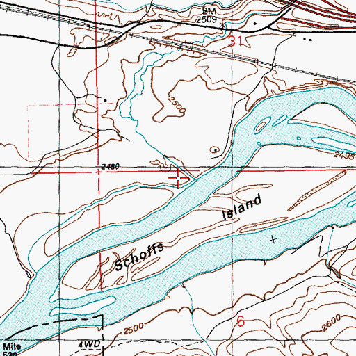 Topographic Map of Cold Springs Creek, ID