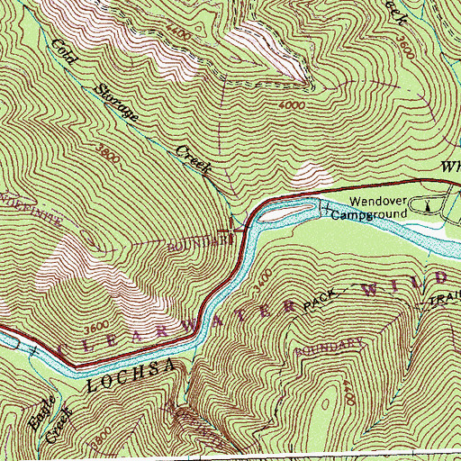 Topographic Map of Cold Storage Creek, ID