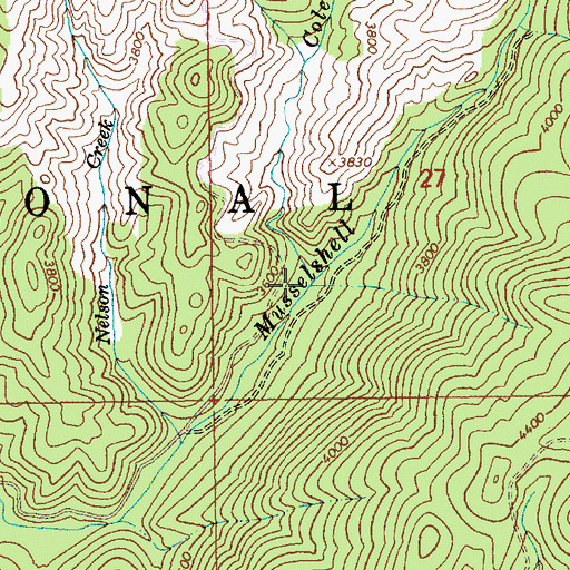 Topographic Map of Cole Creek, ID