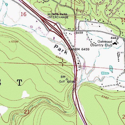 Topographic Map of Munds Park Substation, AZ