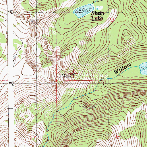 Topographic Map of Collier Peak, ID