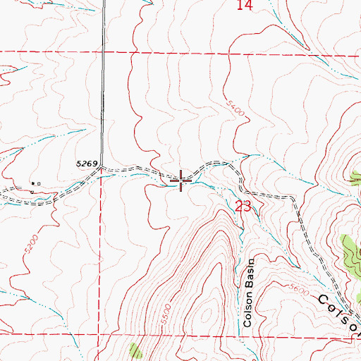 Topographic Map of Colson Canyon, ID