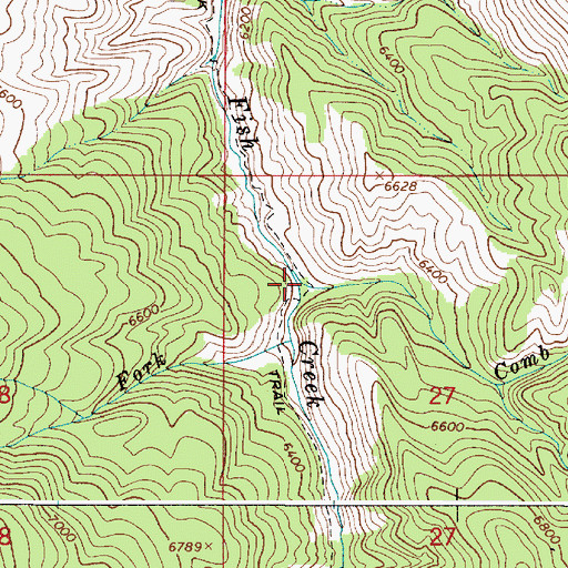 Topographic Map of Comb Creek, ID
