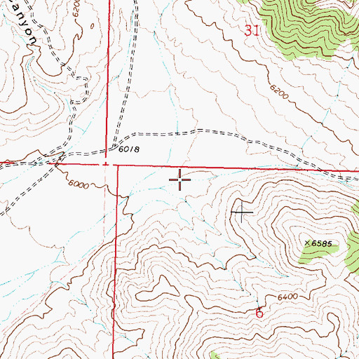 Topographic Map of Combe Canyon, ID
