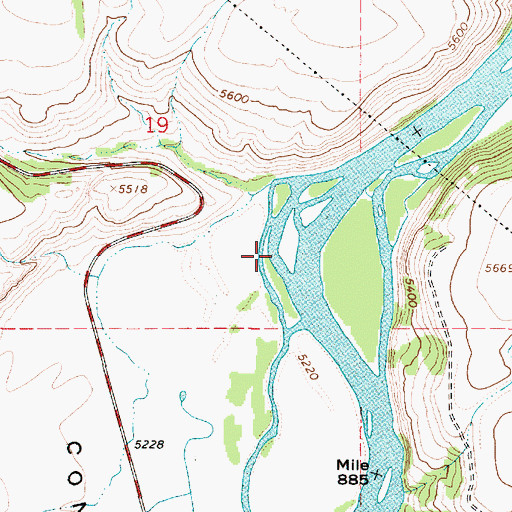 Topographic Map of Conant Valley, ID