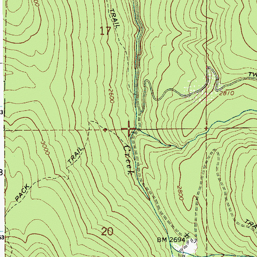 Topographic Map of Cone Creek, ID