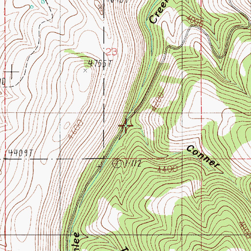Topographic Map of Conner Gulch, ID