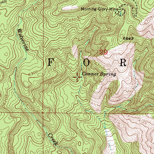 Topographic Map of Conner Spring, ID