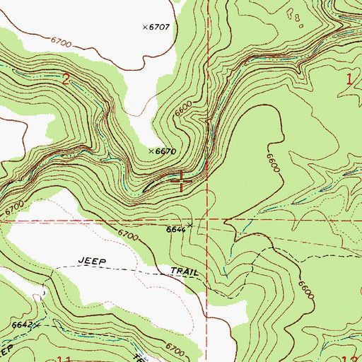 Topographic Map of Natural Tank, AZ