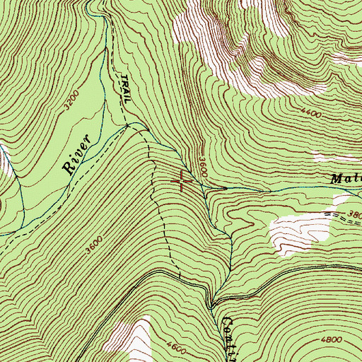 Topographic Map of Continental Creek, ID