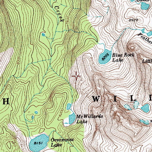Topographic Map of Cony Lake, ID