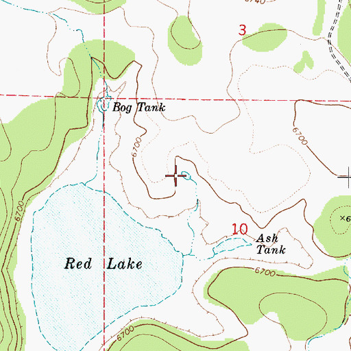 Topographic Map of Natural Tank, AZ