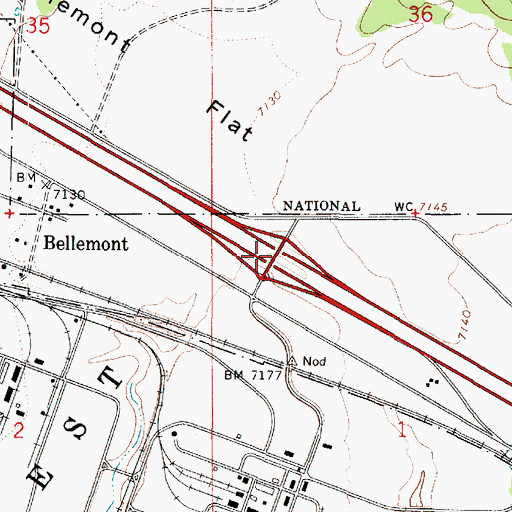 Topographic Map of Navajo Interchange, AZ