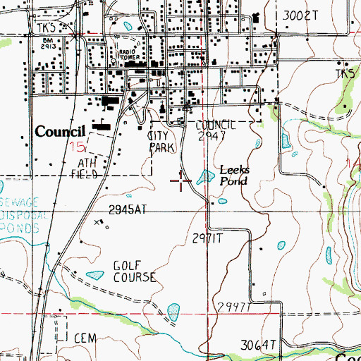 Topographic Map of Cool Creek, ID